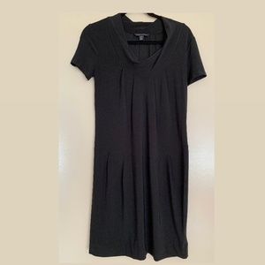 Banana Republic Black Cowl Neck Short Sleeve Stretch Dress